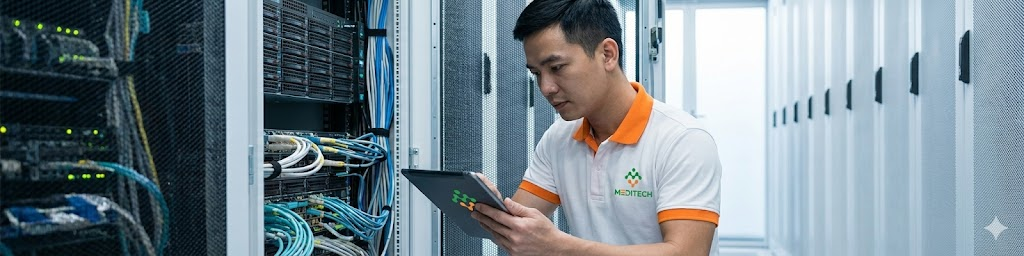 Meditech cung cấp giải pháp tổng thể từ Hạ tầng đến Phần mềm, đảm bảo sự tương thích tuyệt đối.